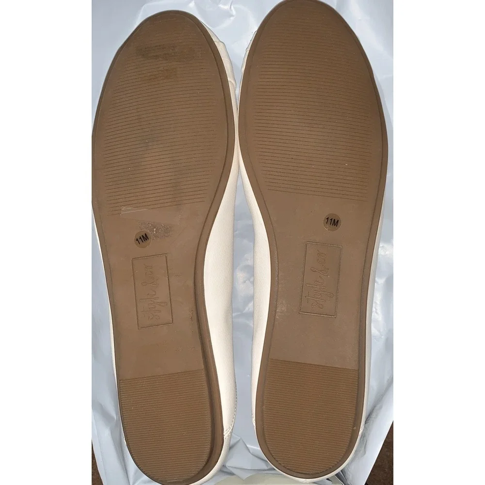 Style &‎ Co. Women's 11M SENNETTE Ivory Flats Comfort Ballet Preppy Casual NEW